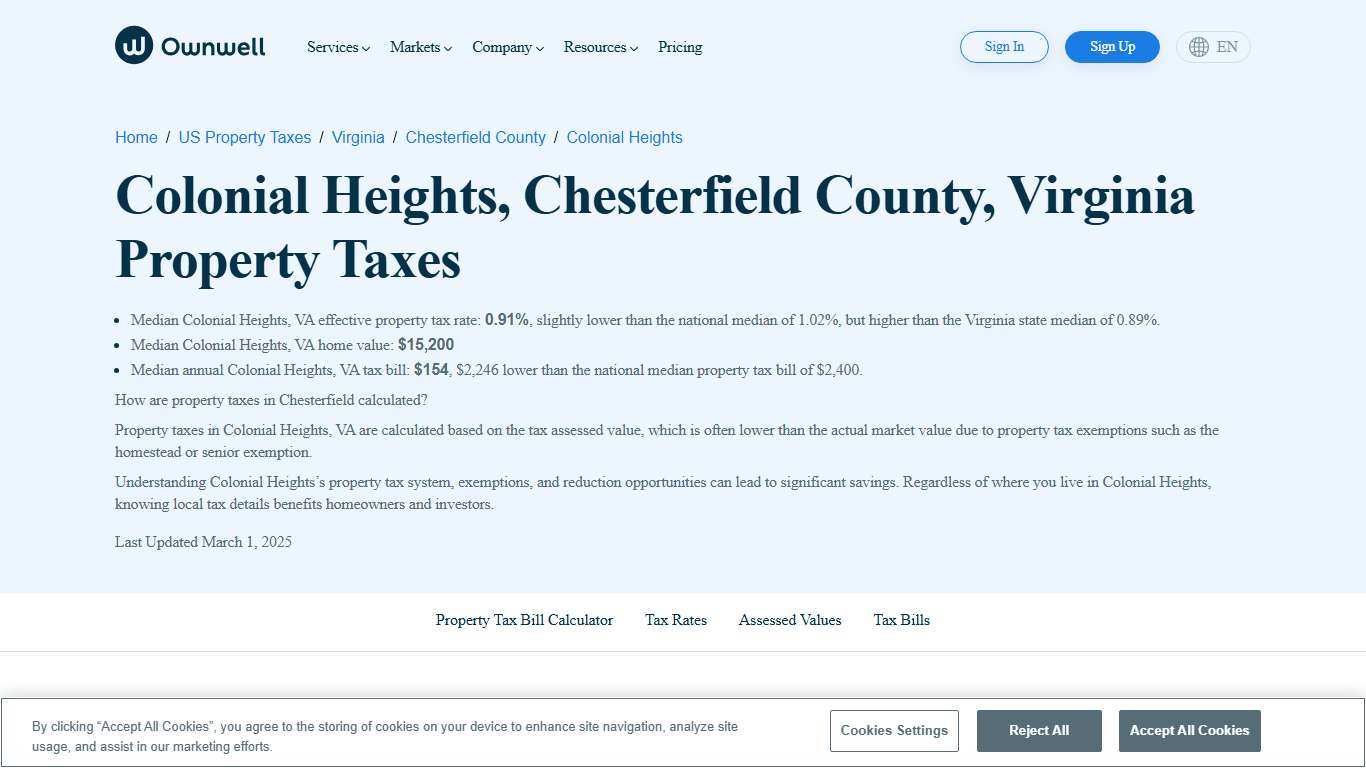 Colonial Heights, Chesterfield County, Virginia Property Taxes - Ownwell